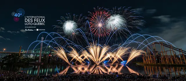 Feux d’artifice lors de L’International des Feux Loto-Québec à La Ronde