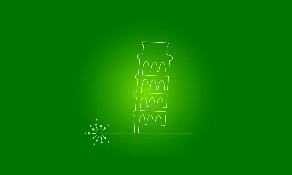 Illustration au néon d’une tour