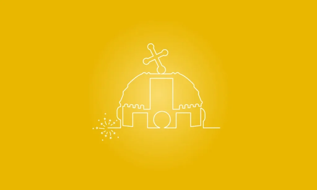 Illustration au néon d’un pavillon