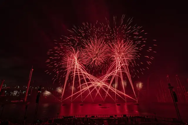 Feux d’artifice lors de L’International des Feux Loto-Québec à La Ronde