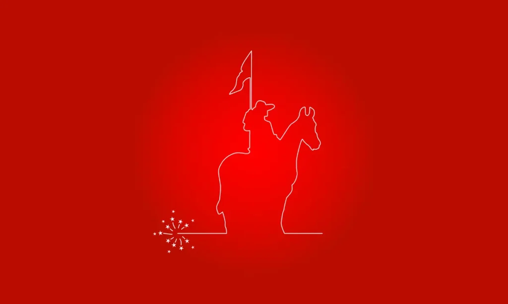 Illustration au néon d’une silhouette
