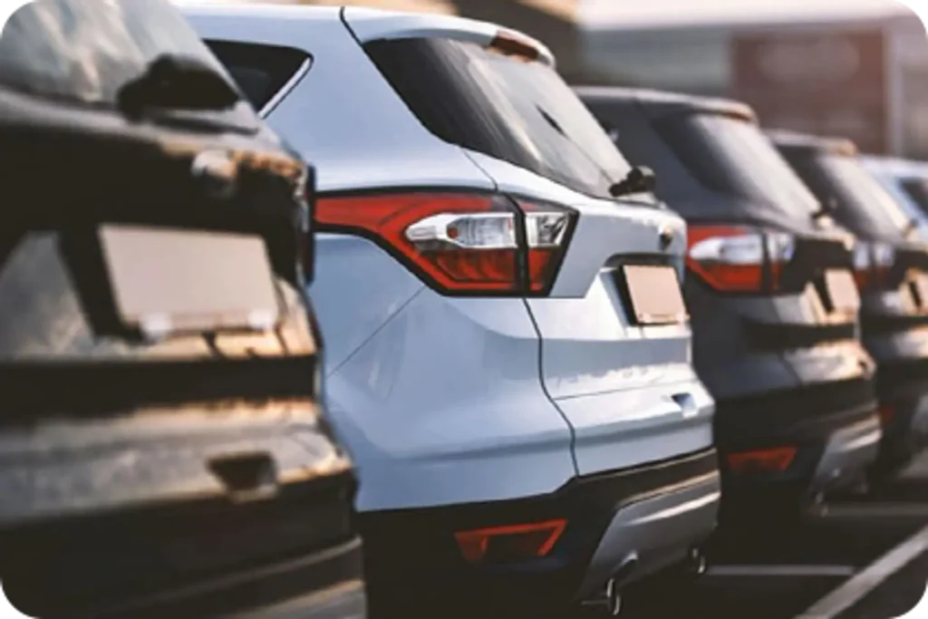 Cars parked in the La Ronde parking lot