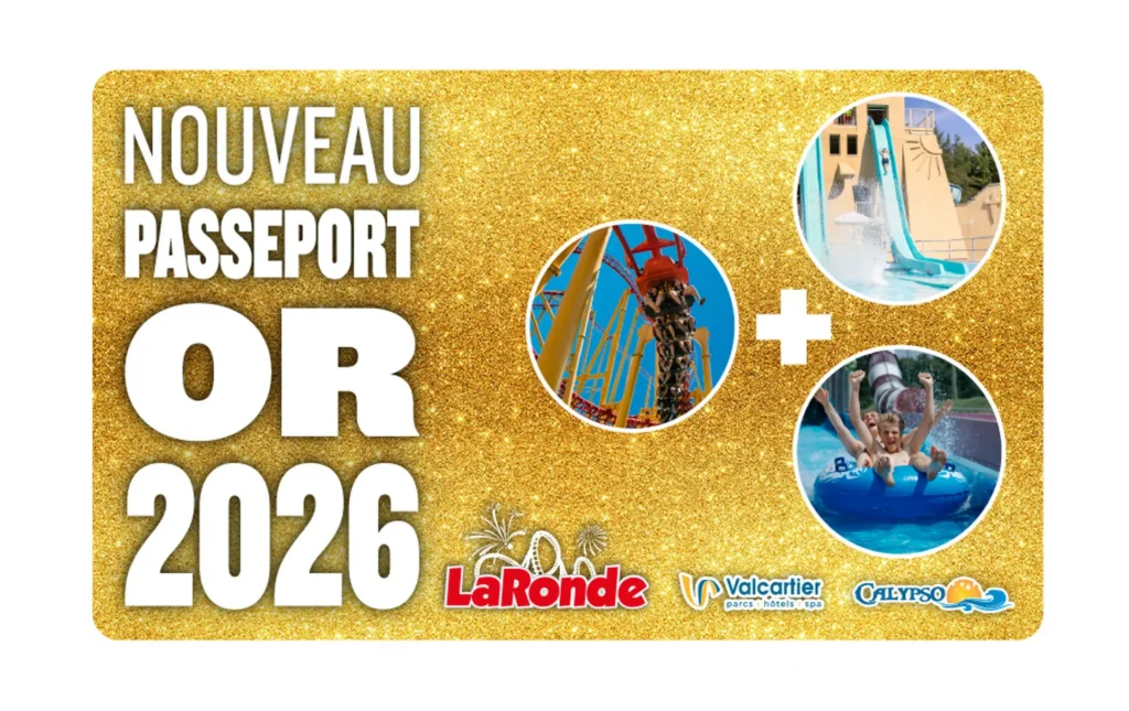 New Gold Season Pass 2026, valid at La Ronde and partner parks