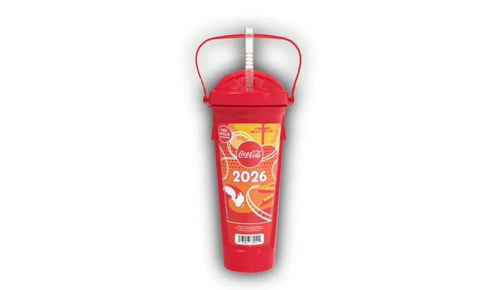 Refillable souvenir cup